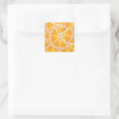 Sticker Carré Cotés orange funky (Sac)