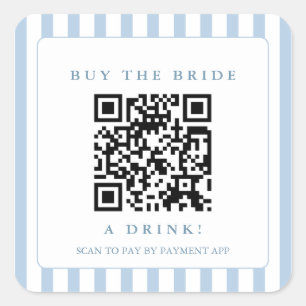 Sticker Carré Côtière Acheter la mariée A Drink QR Code