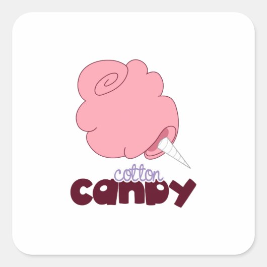 Sticker Carré Coton Candy (Devant)