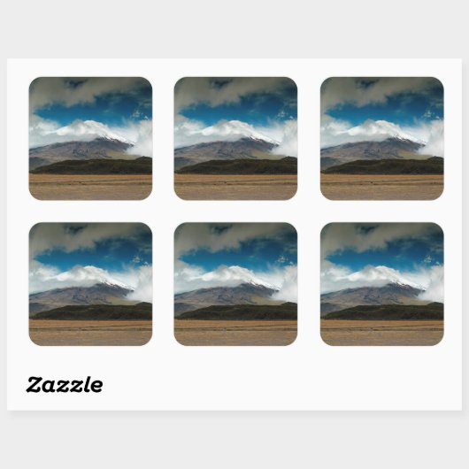 Sticker Carré Cotopaxi, Équateur (Feuille)