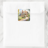 Sticker Carré Cottage anglais (Sac)