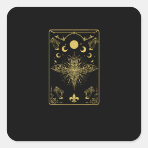 Sticker Carré Cottagecore Esthétique Champignon Papillon Goblinc