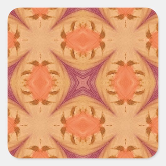 Sticker Carré Coucher de soleil Abstrait (Devant)