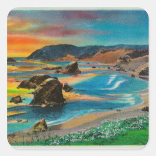 Sticker Carré Coucher de soleil au Cap San SebastianCoast