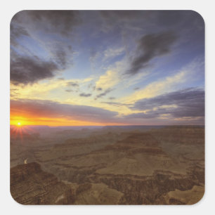 Sticker Carré Coucher de soleil, bord sud du Grand Canyon, Grand