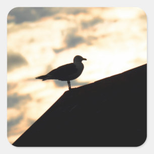 Sticker Carré Coucher de soleil de Sea Gull