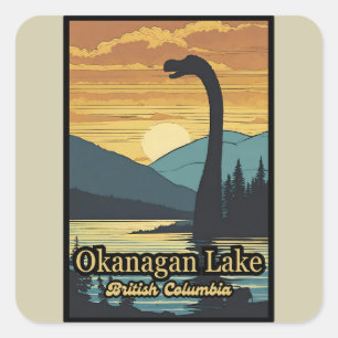 Sticker Carré Coucher de soleil rétrograde Ogopogo les années 70