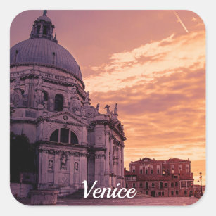 Sticker Carré Coucher de soleil sur la basilique de Venise