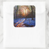 Sticker Carré Coucher de soleil sur la neige 2010 (Sac)