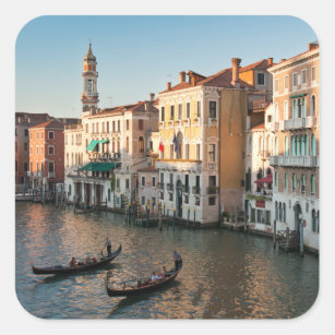 Sticker Carré Coucher de soleil sur le Grand Canal Venise Italie