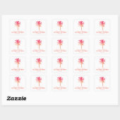 Sticker Carré Coucher de soleil tropical Palm Tree Beach Mariage (Feuille)