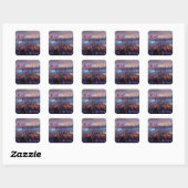 Sticker Carré Coucher de soleil violet de Teton juste marié (Feuille)