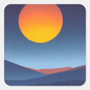 Sticker Carré Coucher du soleil