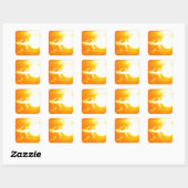 Sticker Carré coucher du soleil 3 (Feuille)