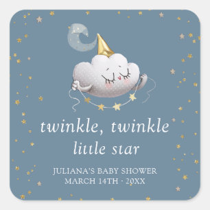 Sticker Carré Coucou Coucou Petite Étoile Baby Shower