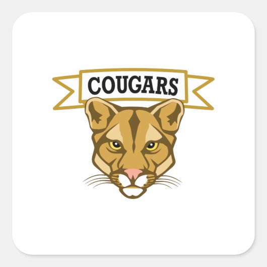 STICKER CARRÉ COUGARS (Devant)