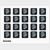 Sticker Carré Couler comme l'eau (Feuille)