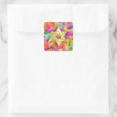 Sticker Carré Couleur bat mitzvah Couleur Abstraite Aquarelle N' (Sac)