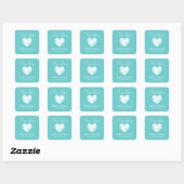 Sticker Carré Couleur bleu profond turquoise mariage (Feuille)