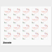 Sticker Carré Couleur Brush Blots Enfants Merci (Feuille)