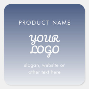 Sticker Carré Couleur de dégradé modifiable de votre logo