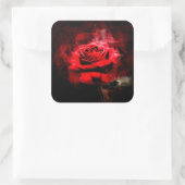 Sticker Carré Couleur de fleur rouge - bb (Sac)