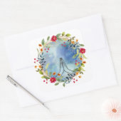 Sticker Carré Couleur d'eau des mains de prière (Enveloppe)