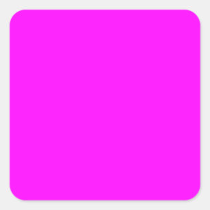 Sticker Carré Couleur Fuchsia/Hot Rose FF00FF, option pour ajout