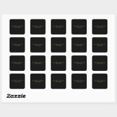 Sticker Carré Couleur Or Noir Professionnel Tendance (Feuille)