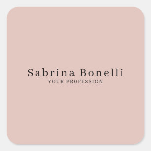 Sticker Carré Couleur or simple Rose unique et élégante