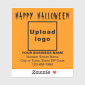 Sticker Carré couleur orange d'Halloween d'affaires Vinyl (Feuille)