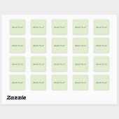 Sticker Carré Couleur Pastel Clair Moderne Script Tendance (Feuille)