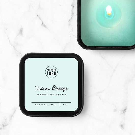 Sticker Carré Couleur personnalisée Ajouter des lignes de script