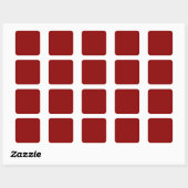 Sticker Carré Couleur simple rouge foncé (Feuille)