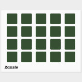 Sticker Carré Couleur solide d'olive verte blanche (Feuille)