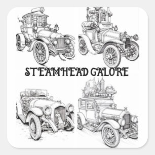 Sticker Carré Couleur T's Steamhead Galore Coloration dans l'art