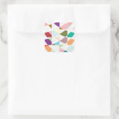 Sticker Carré Couleurs Abstraites Damask (Sac)
