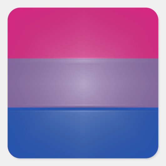 Sticker Carré Couleurs Bi Pride (Devant)