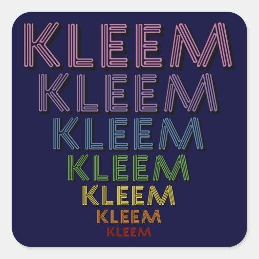 Sticker Carré Couleurs du Chakra Kleem (Devant)