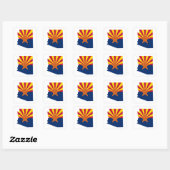 Sticker Carré Couleurs du drapeau de l'Arizona (Feuille)