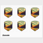 Sticker Carré Couleurs du sentier Continental Divide (Feuille)
