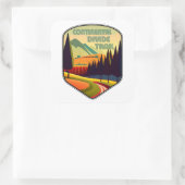 Sticker Carré Couleurs du sentier Continental Divide (Sac)