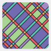 Sticker Carré Couleurs Lumineuses De Verre (Devant)