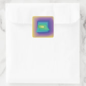 Sticker Carré Couleurs pastel abstraites (Sac)