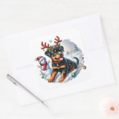 Sticker Carré Coupe Antlered, Magie de Noël ! (Enveloppe)