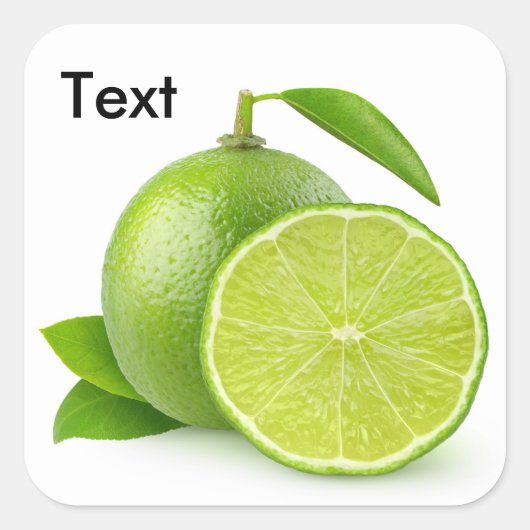 Sticker Carré Couper les limes (Devant)