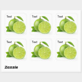 Sticker Carré Couper les limes (Feuille)
