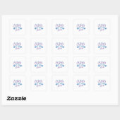 Sticker Carré Couple Cadeau Cupid Est Mon Bestie (Feuille)