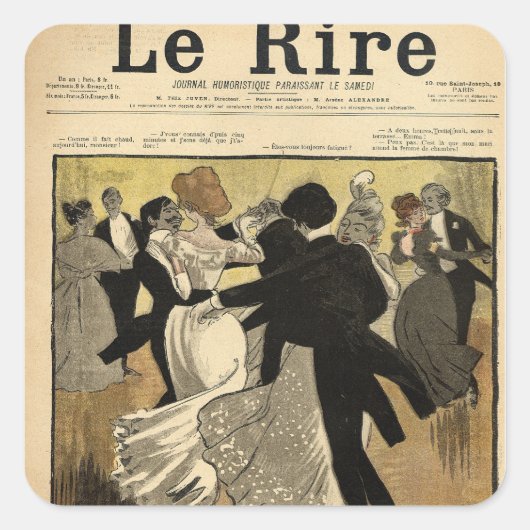 Sticker Carré Couples dansants (Devant)