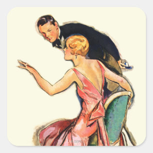 Sticker Carré Couples engagés